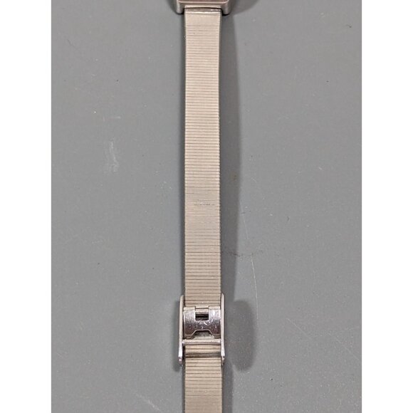 Android AD138 Silver Tone Dial Rectangle Case Mesh Stainless Steel Band Watch - Picture 4 of 9